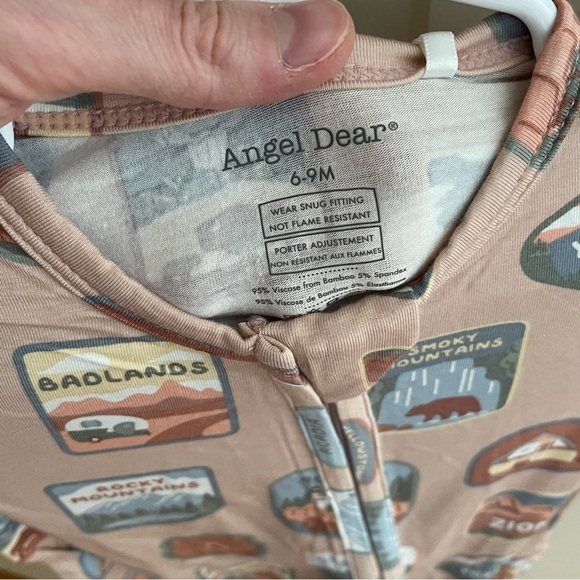 NWT Angel Dear Bamboo Ruffle Back National Park Print Footie Pajama - Picture 6 of 9